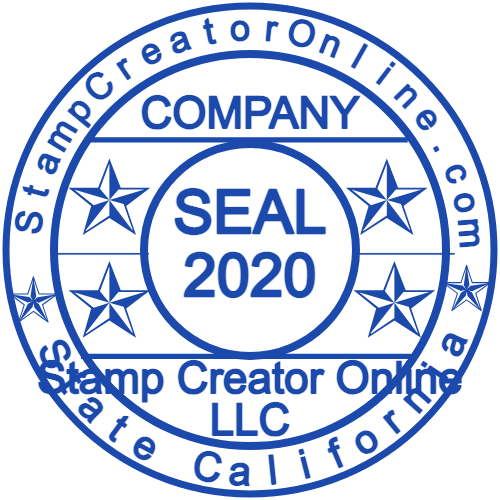 California LLC official seal with year and company name fields