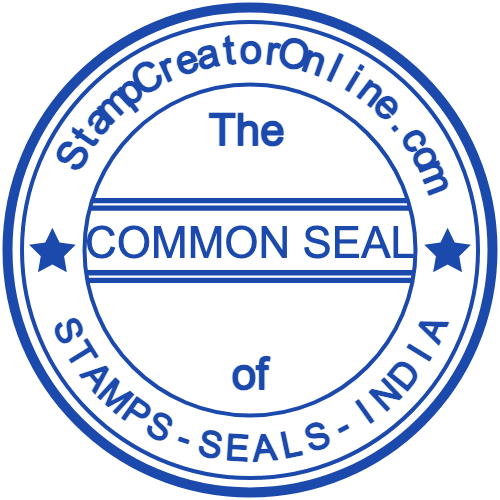 India office common seal with compact circular business lettering