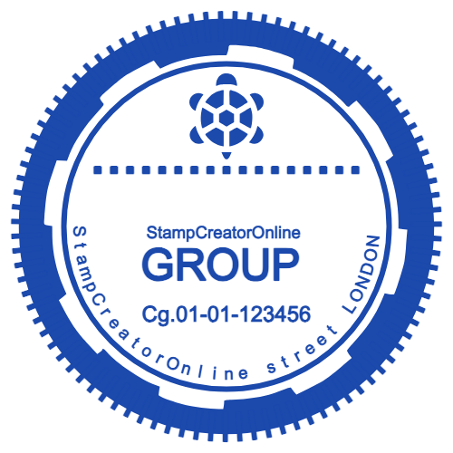 Law-office seal combining a central emblem, London address and company registration