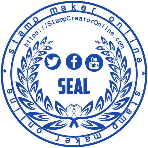 Circular business logo stamp with a central SEAL label and website address